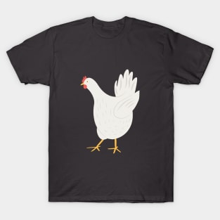 Happy White Hen T-Shirt